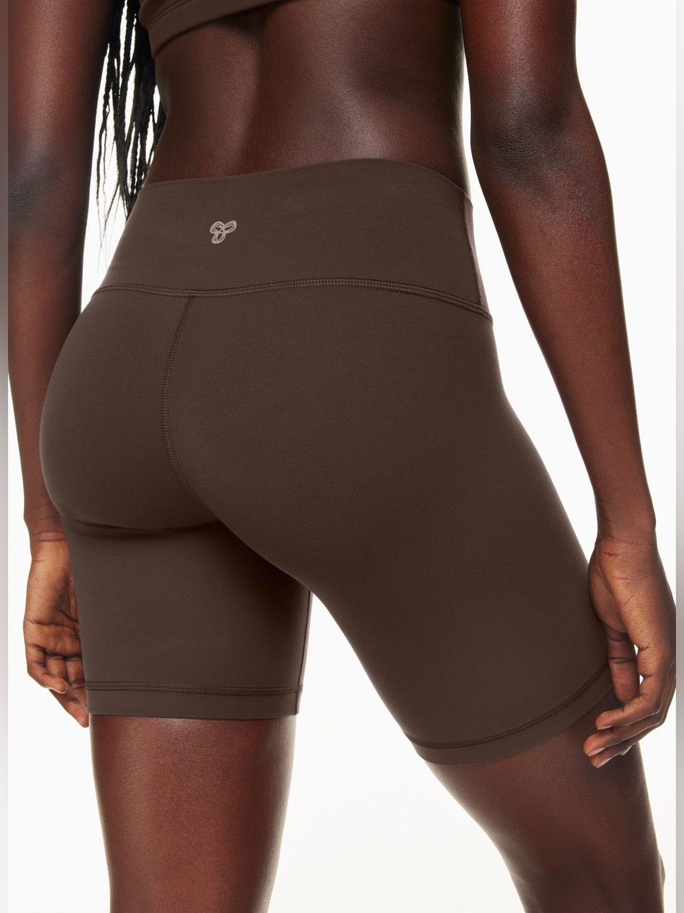 ARITZIA TNA Rich Mocha Brown Life 7” Biker Shorts